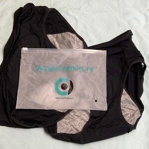 Design Comfort Leakproof Black Panties - 2 pack